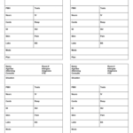 Nursing Report Sheet Template