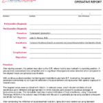 Operative Report Template