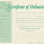 Ordination Certificate Template