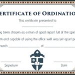 Ordination Certificate Template