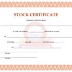Ownership Certificate Template