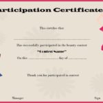 Pageant Certificate Template