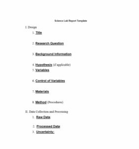 Physics Lab Report Template (5) - TEMPLATES EXAMPLE | TEMPLATES EXAMPLE