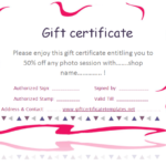 Pink Gift Certificate Template