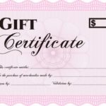 Pink Gift Certificate Template