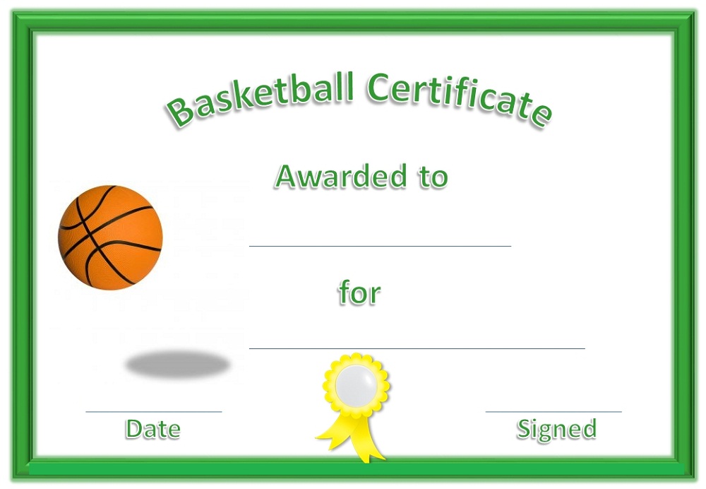 Player Of The Day Certificate Template