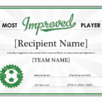 Player Of The Day Certificate Template