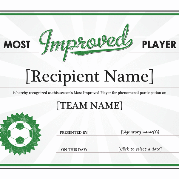 Image 5 for Player Of The Day Certificate Template