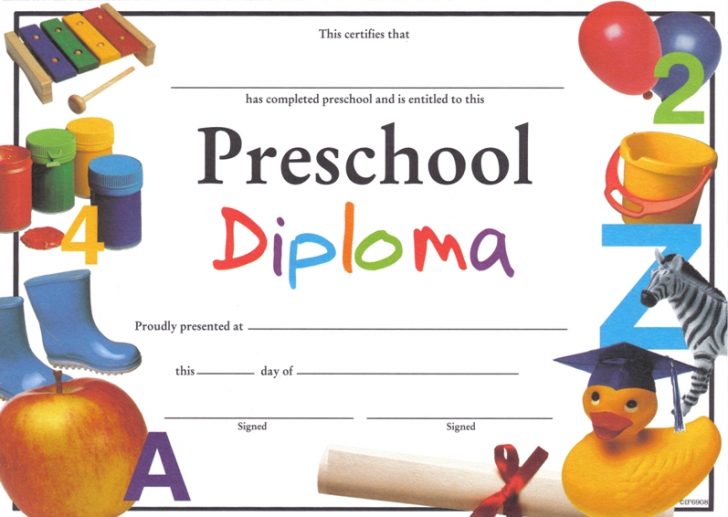 Preschool Graduation Certificate Template Free