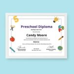 Preschool Graduation Certificate Template Free