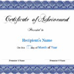 Professional Certificate Templates For Word