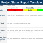 Project Management Status Report Template