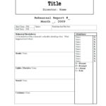 Rehearsal Report Template