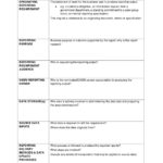 Reporting Requirements Template