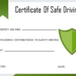 Safe Driving Certificate Template