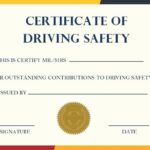 Safe Driving Certificate Template