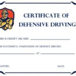 Safe Driving Certificate Template