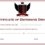 Safe Driving Certificate Template