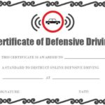 Safe Driving Certificate Template