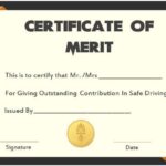 Safe Driving Certificate Template