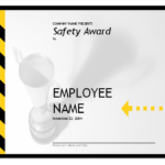 Safety Recognition Certificate Template