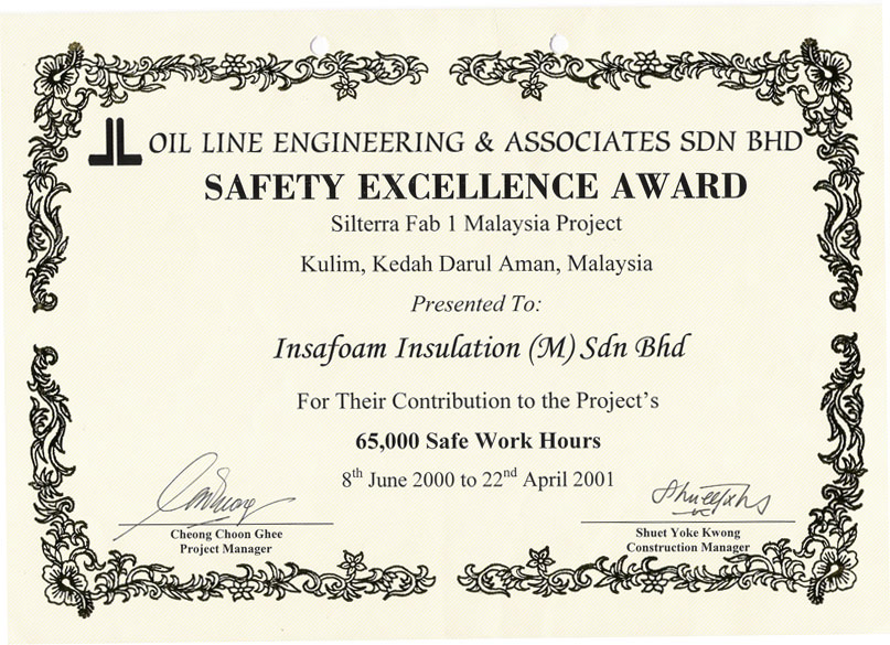 Safety Recognition Certificate Template