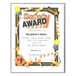 Safety Recognition Certificate Template