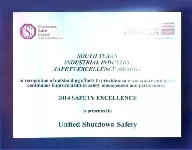 Safety Recognition Certificate Template