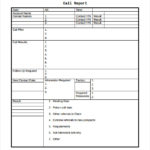 Sales Call Report Template