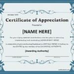 Sample Certificate Of Recognition Template