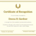 Sample Certificate Of Recognition Template