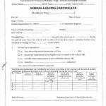 School Leaving Certificate Template