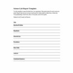 Science Lab Report Template