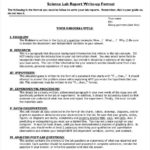 Science Lab Report Template