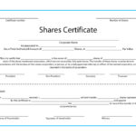 Share Certificate Template Australia