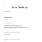 Share Certificate Template Australia