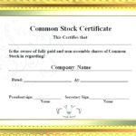 Share Certificate Template Companies House