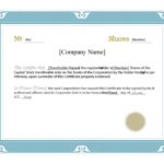 Share Certificate Template Pdf