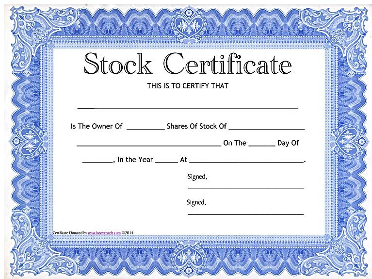 Share Certificate Template Pdf