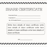 Share Certificate Template Pdf