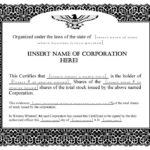 Share Certificate Template Pdf