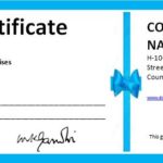 Small Certificate Template