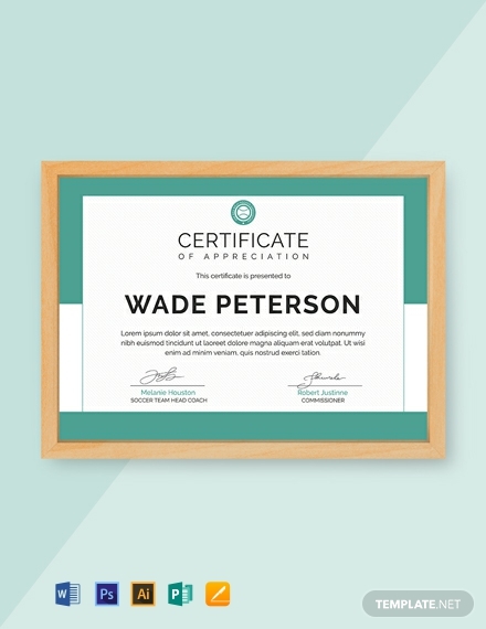 Soccer Certificate Template Free