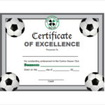 Soccer Certificate Template Free