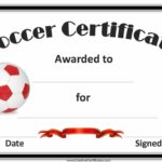 Soccer Certificate Template Free