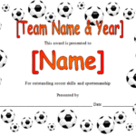 Soccer Certificate Templates For Word