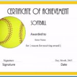 Softball Award Certificate Template