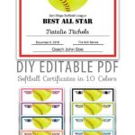 Softball Award Certificate Template