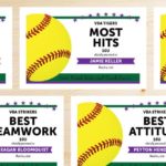 Softball Award Certificate Template