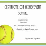 Softball Certificate Templates